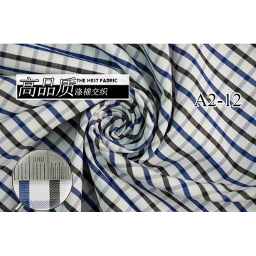 Anthracite/Navy vérifie Chequer chemise tissu teint